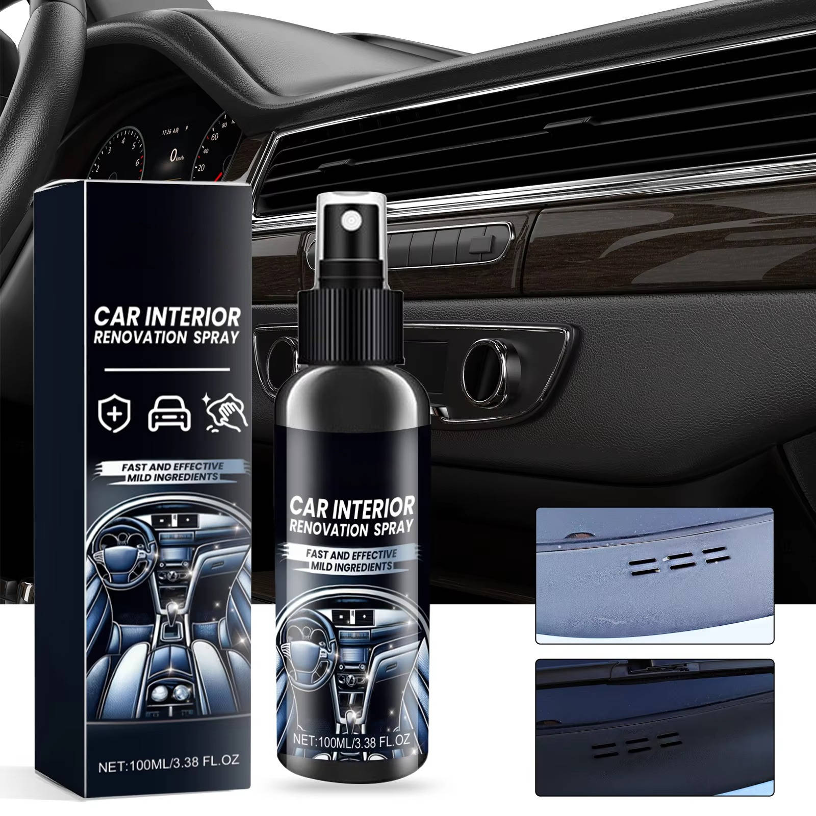 NOMOVA Professional Car Interior Cleaner Set of 3