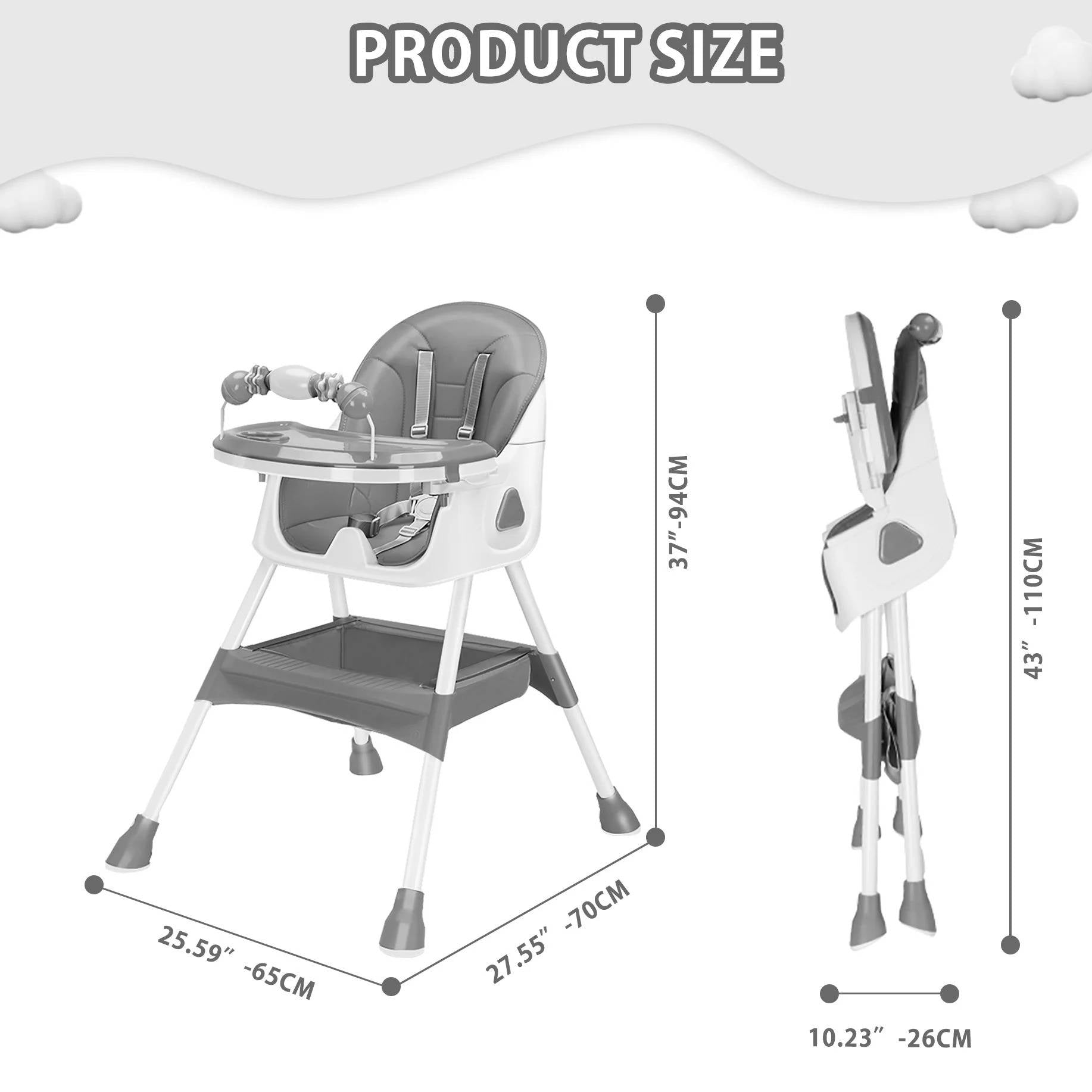 Foldable Baby High Chair - product detail 7