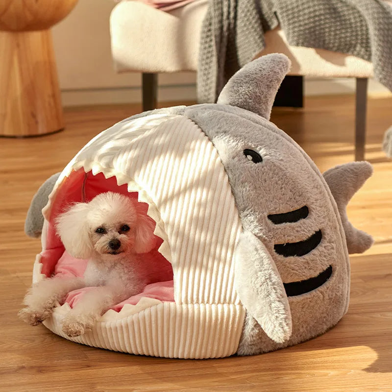 Shark-Shaped Dog and Cat Cave Bed (40x40x32cm) - product image 2
