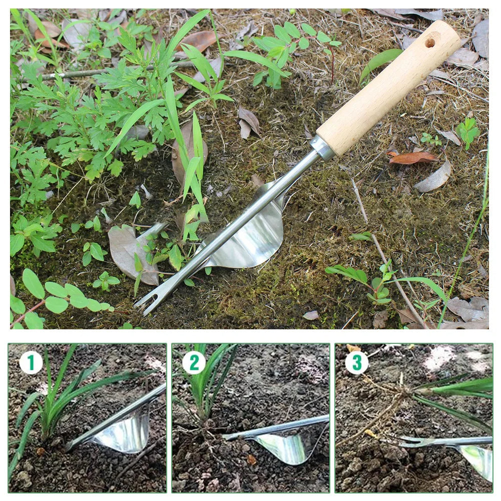V-Shaped Weed Puller Tool with Long Handle - product detail 3