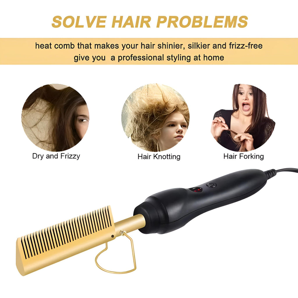 Hot Comb For Black Hair Thick And Coarse Hair - product detail 3