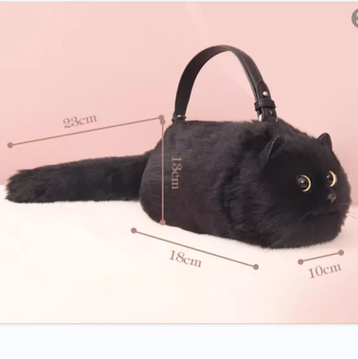 One Shoulder Plush Cat Bag - product image 4