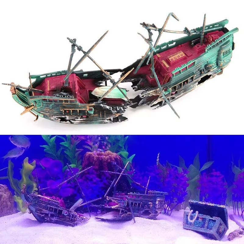 Large Aquarium Decorations - Boat - product detail 3