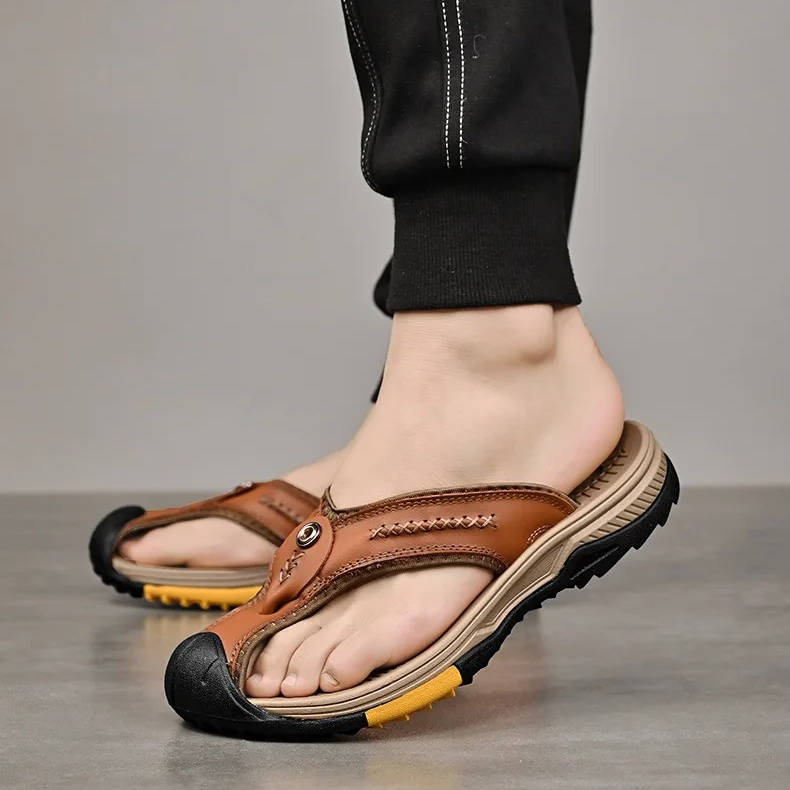NOMOVA Water Resistant & Lightweight Toe Flip Flops for Men