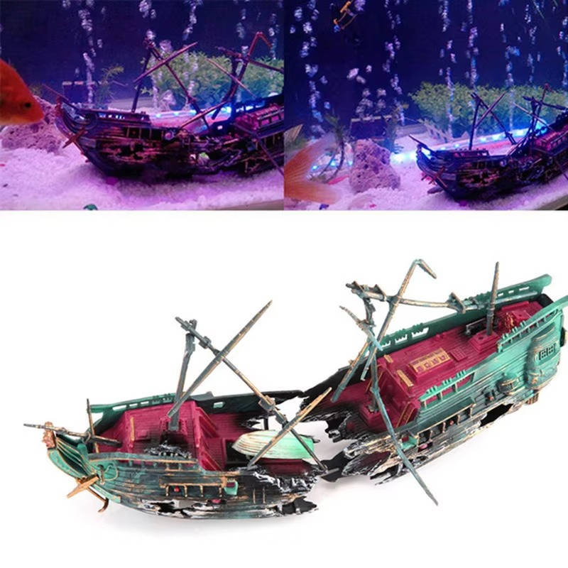 Large Aquarium Decorations - Boat - product detail 2