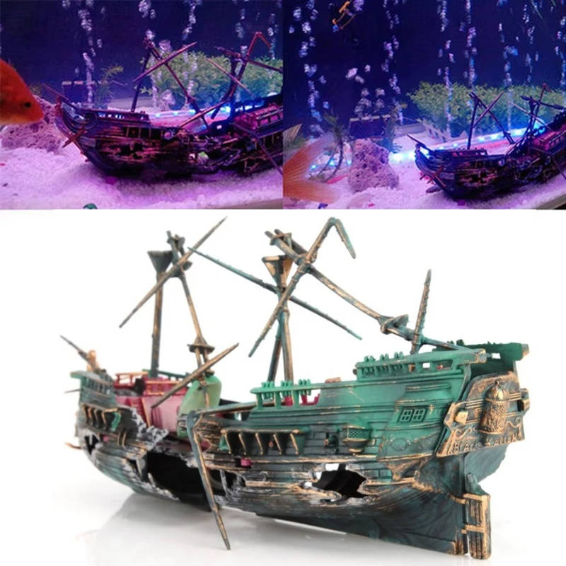 NOMOVA Large Aquarium Decorations - Boat