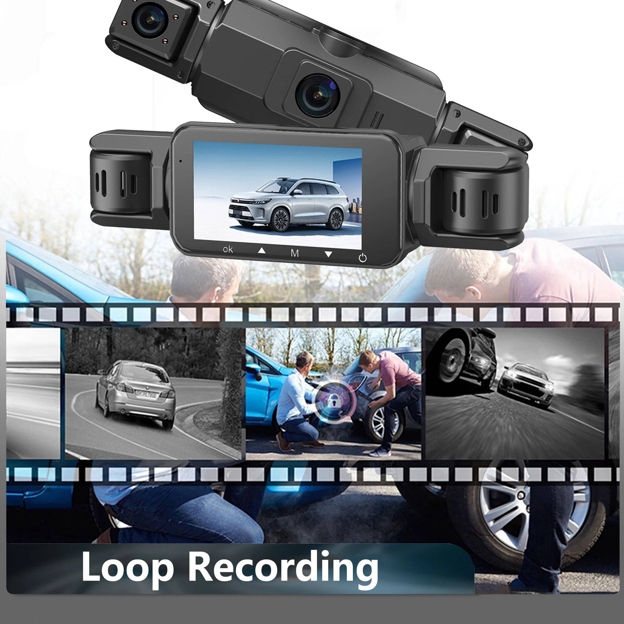 Wireless Car Dash Cam Front And Rear With Night Vision - product detail 7