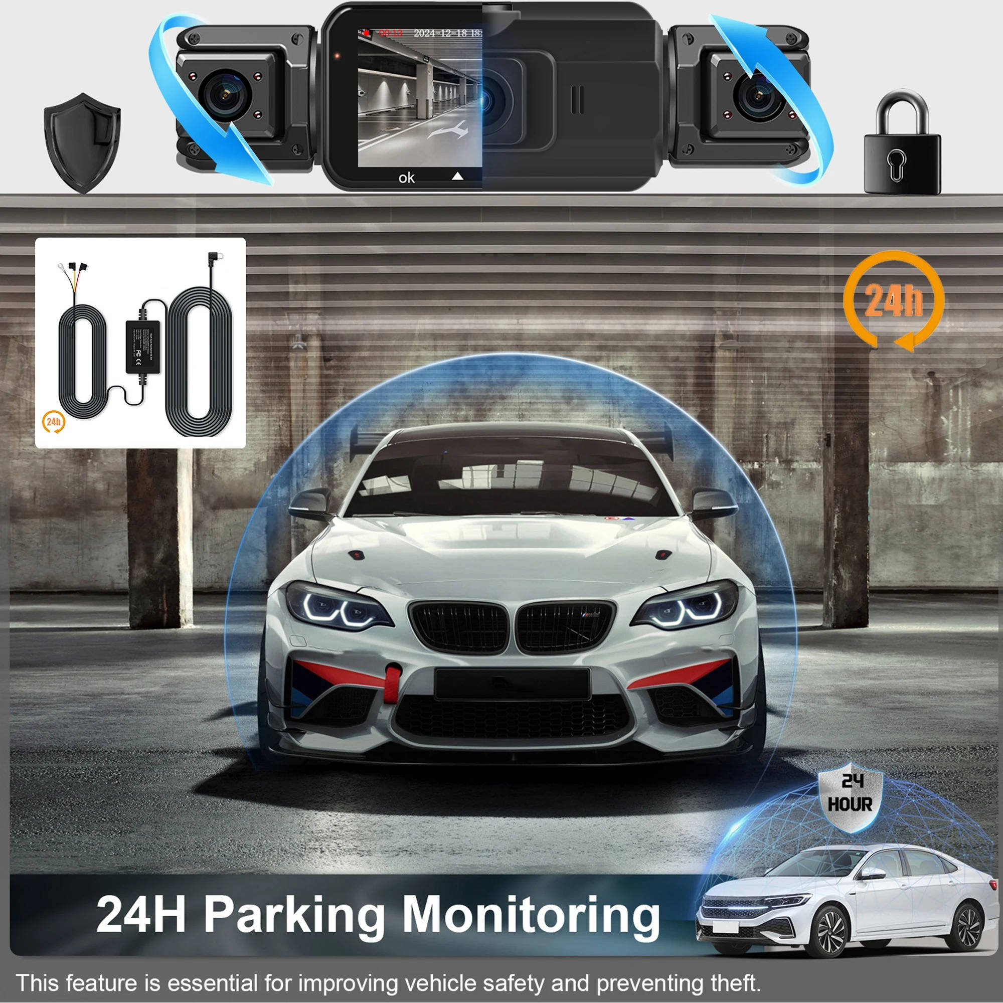 Wireless Car Dash Cam Front And Rear With Night Vision - product detail 13