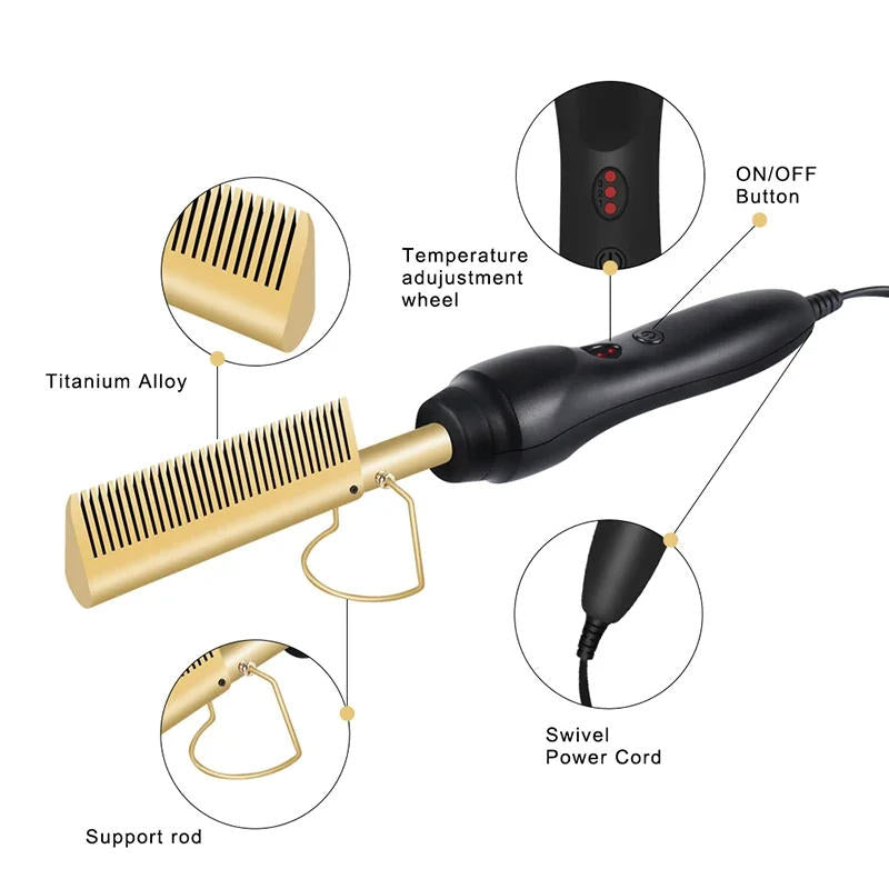 Hot Comb For Black Hair Thick And Coarse Hair - product detail 11
