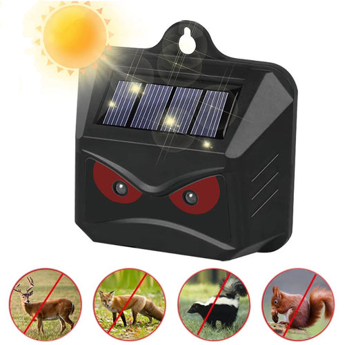 NOMOVA 2pcs Solar Powered Ultrasonic Animal Repellent