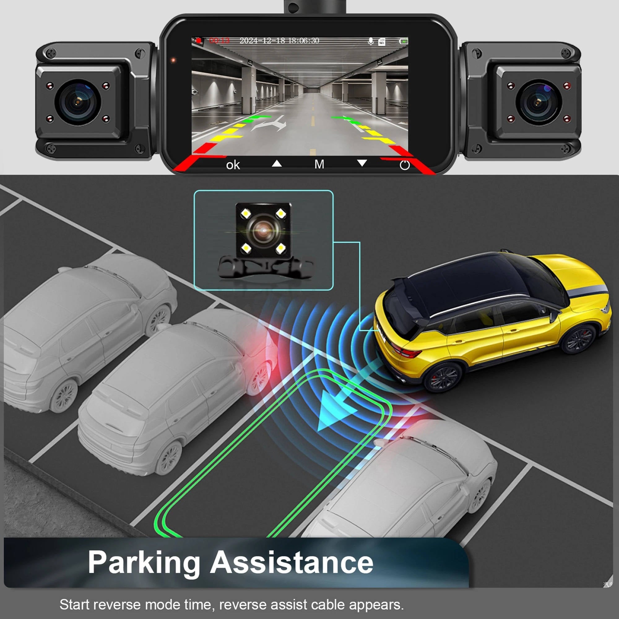 Wireless Car Dash Cam Front And Rear With Night Vision - product detail 9