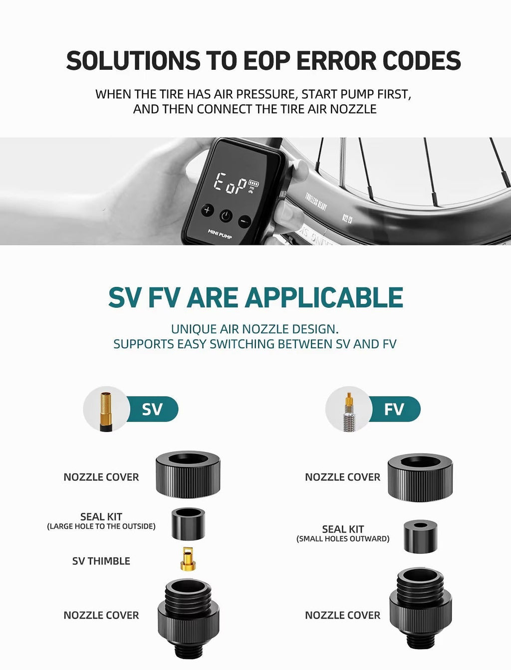 Electric Mini Bike Pump - product detail 6