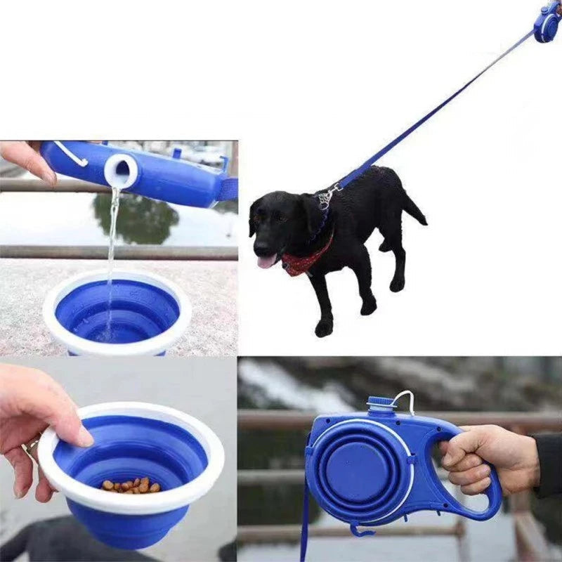 NOMOVA 4-in-1 Multifunctional Dog Leash with Water Bottle & Bowl