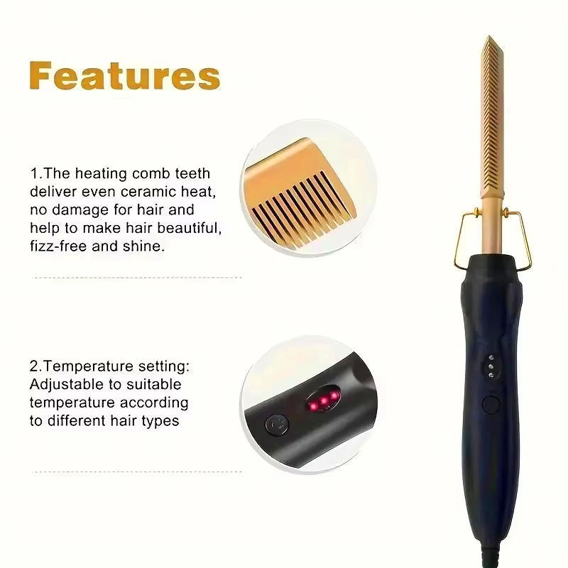 Hot Comb For Black Hair Thick And Coarse Hair - product detail 8