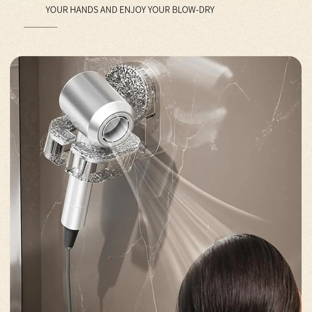 Wall-Mounted Hair Dryer Holder with Suction Cup - product detail 2