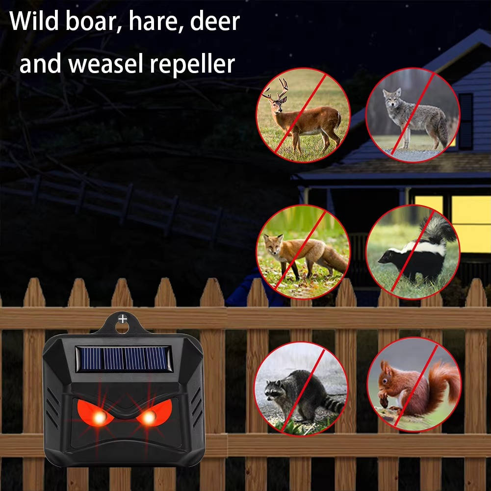2pcs Solar Powered Ultrasonic Animal Repellent - product detail 3