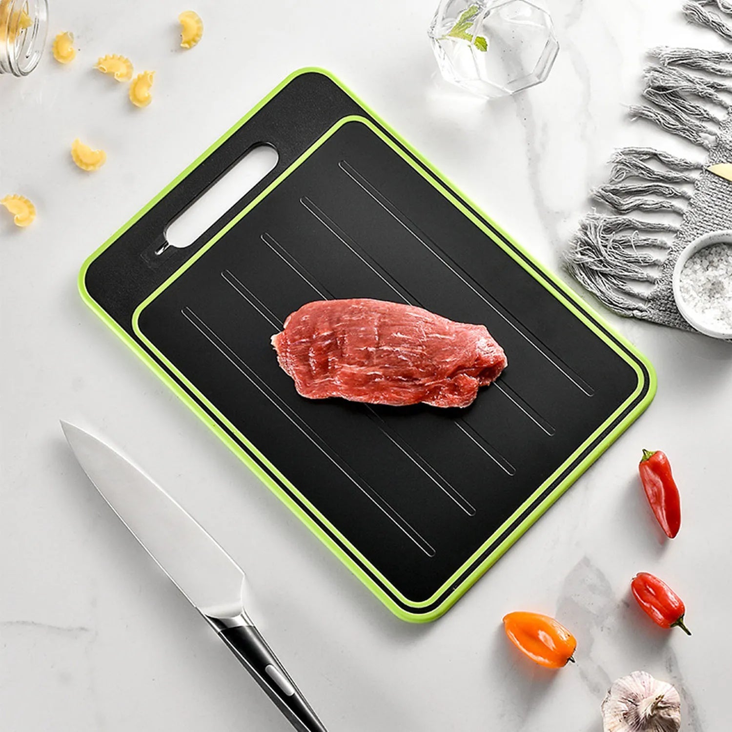 NOMOVA 4-in-1 Cutting Board & Thaw Defrosting Tray