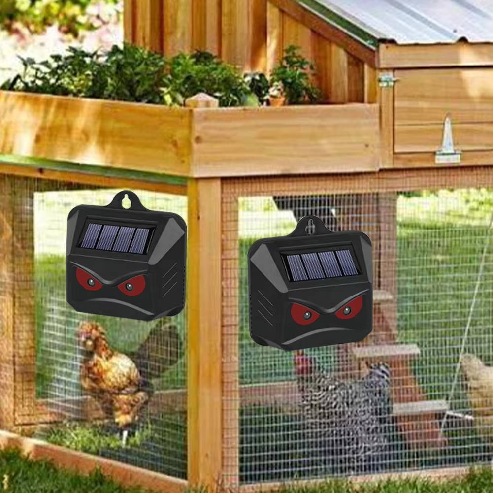 2pcs Solar Powered Ultrasonic Animal Repellent - product detail 4