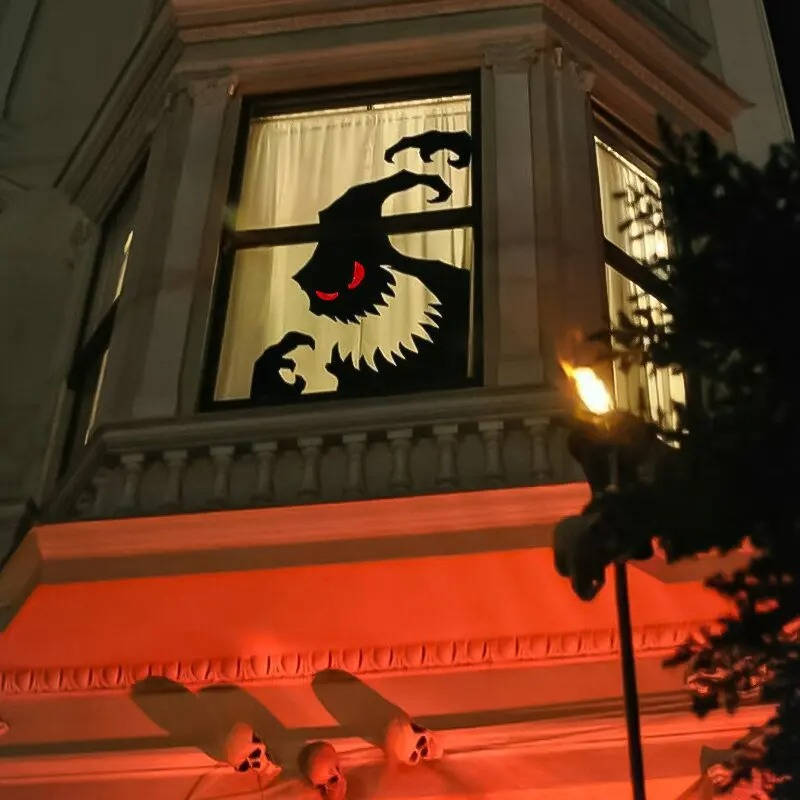 NOMOVA Scary Halloween Window Decorations