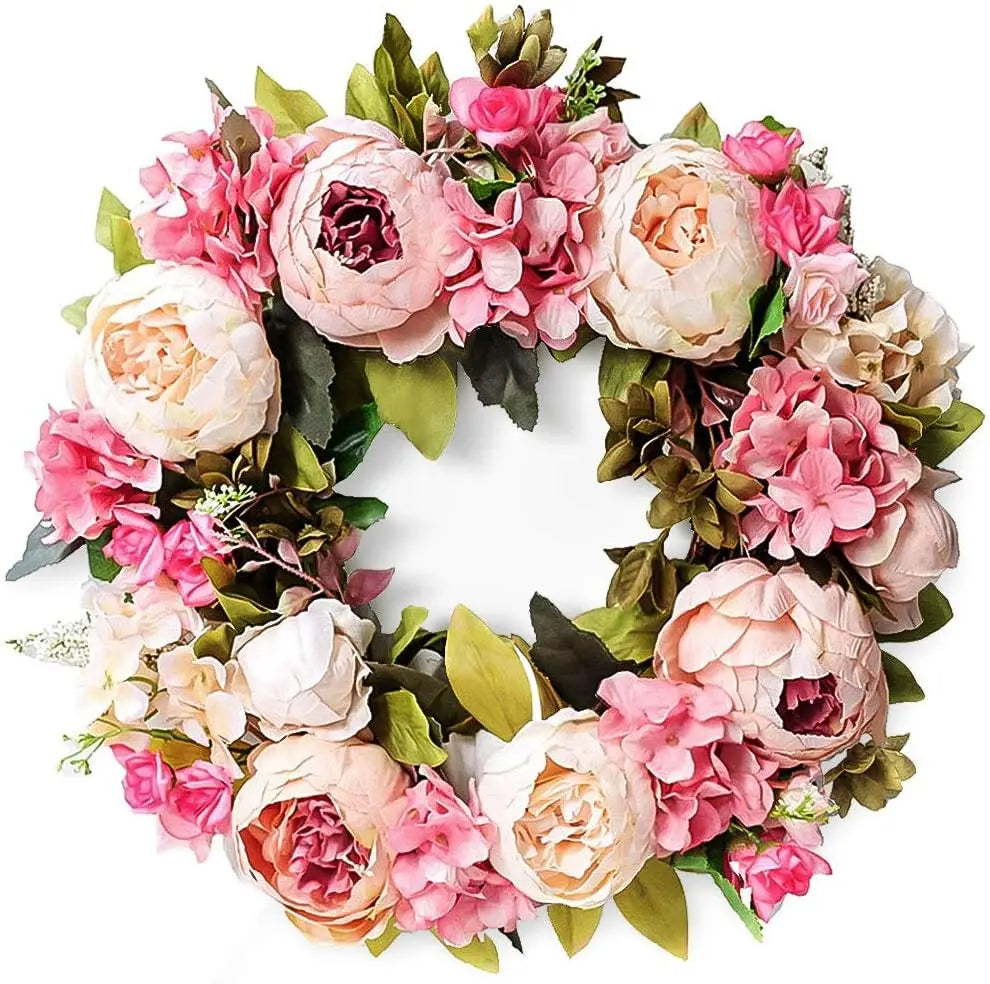 Peony Round Wreath - product detail 3