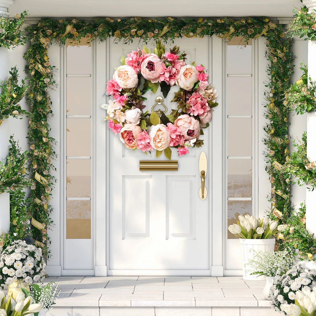 Peony Round Wreath - product detail 2