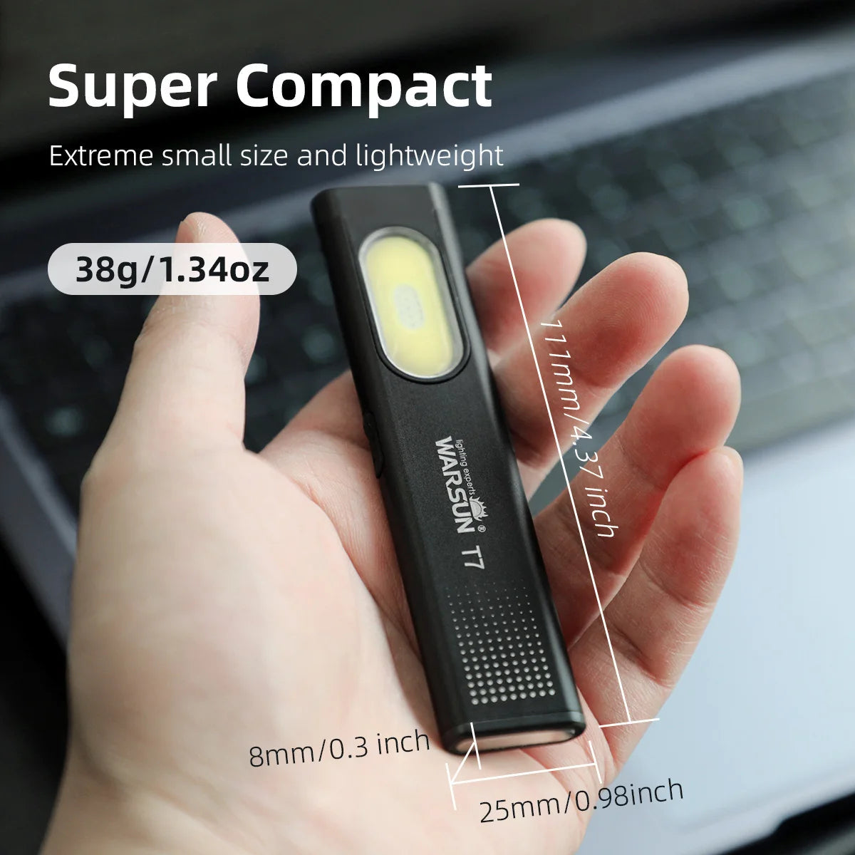 LED Keychain Flashlight with Magnet - product image 2