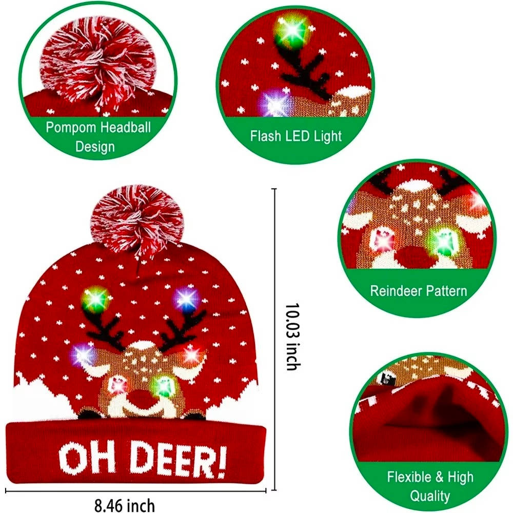Light Up Christmas Hat - product detail 5