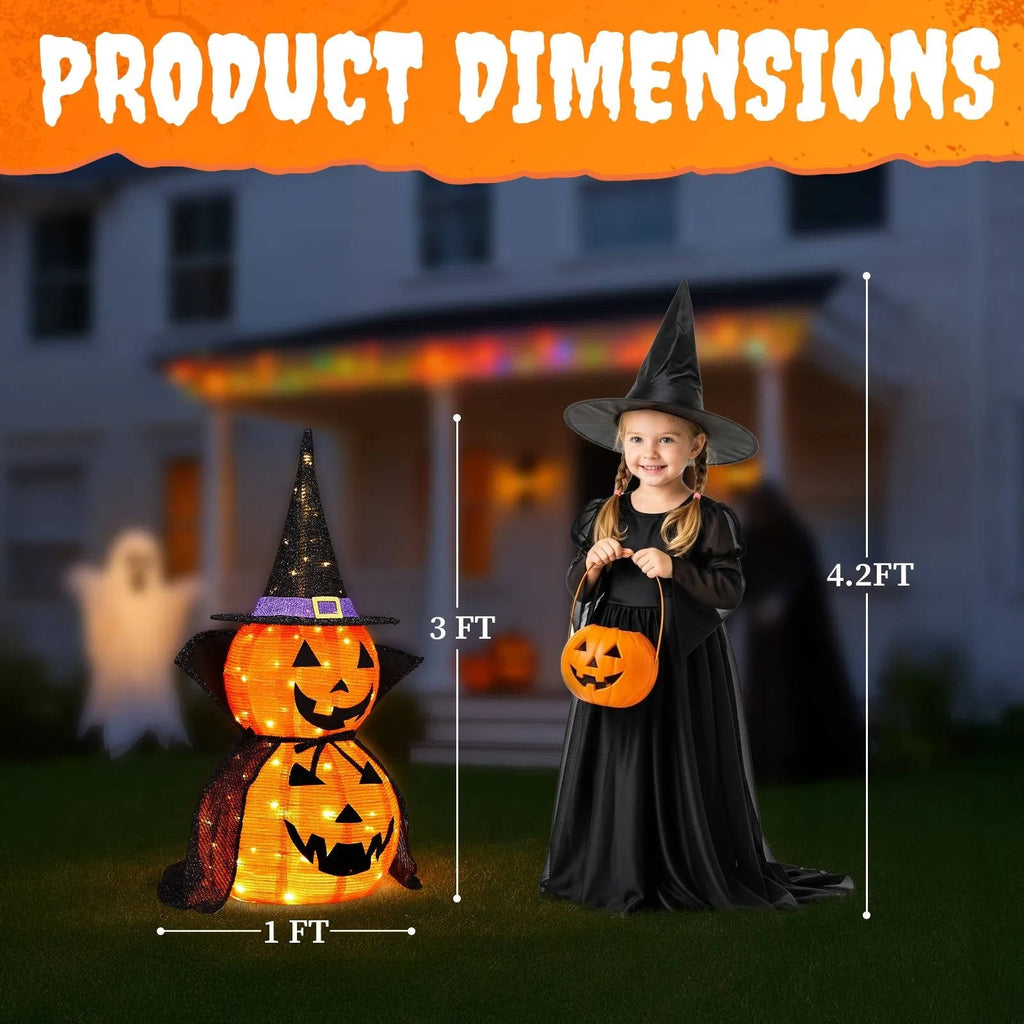 2 Pcs 3ft Halloween Collapsible Lighted In/Outdoor - product detail 8