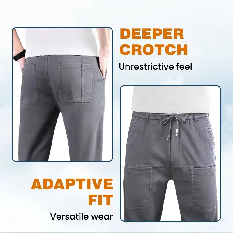 Men's High Stretch Cargo Pants with Pockets - product detail 9