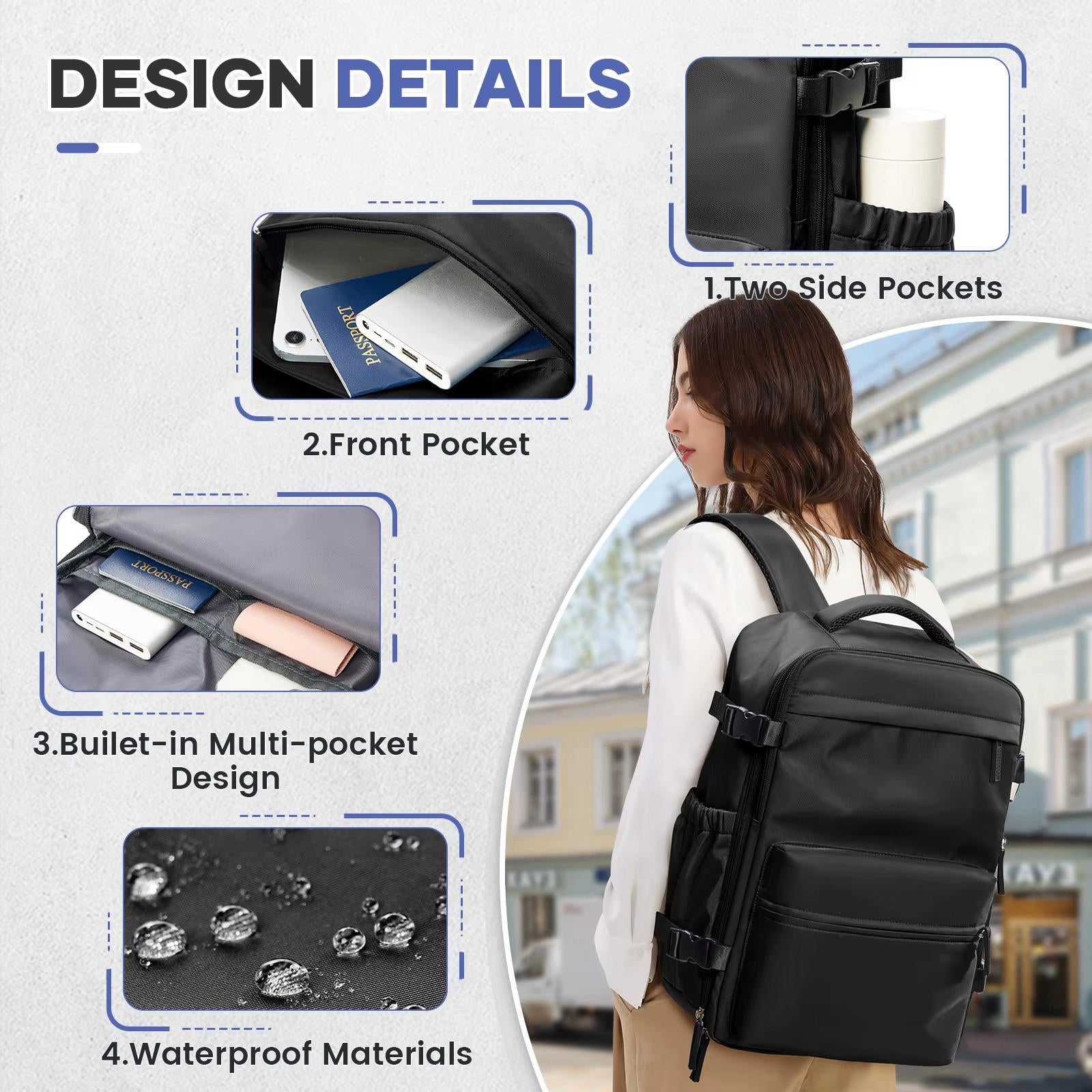 15.6in Travel Backpack - product detail 10