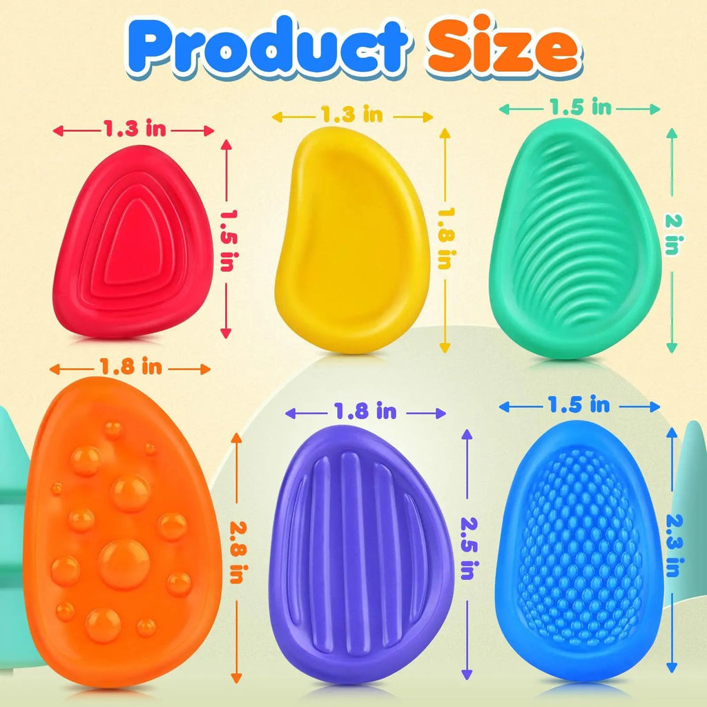 6 Pack Silicone Sensory Stone Fidget Toys - product detail 4