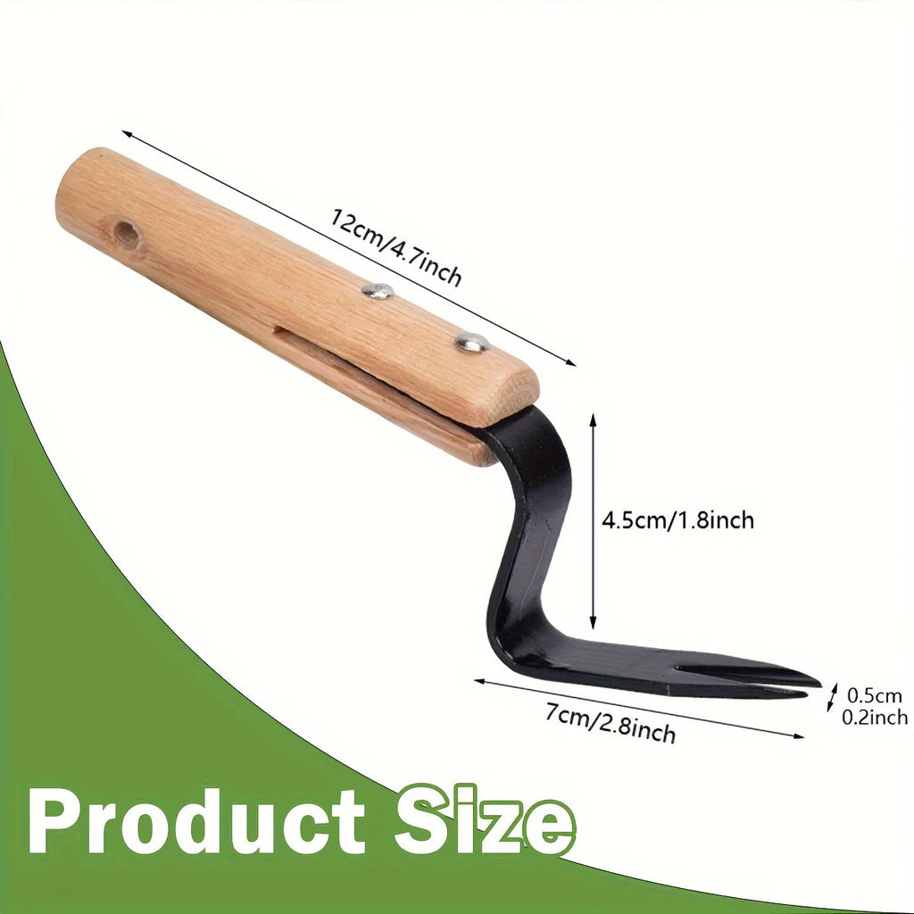 Stainless Steel Weed Puller Tool with Wooden Handle - product detail 2