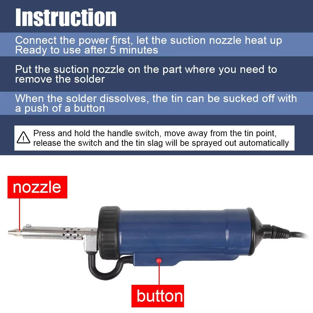 Desoldering Machine Tin Sucker Automatic Electric Solder - product detail 6