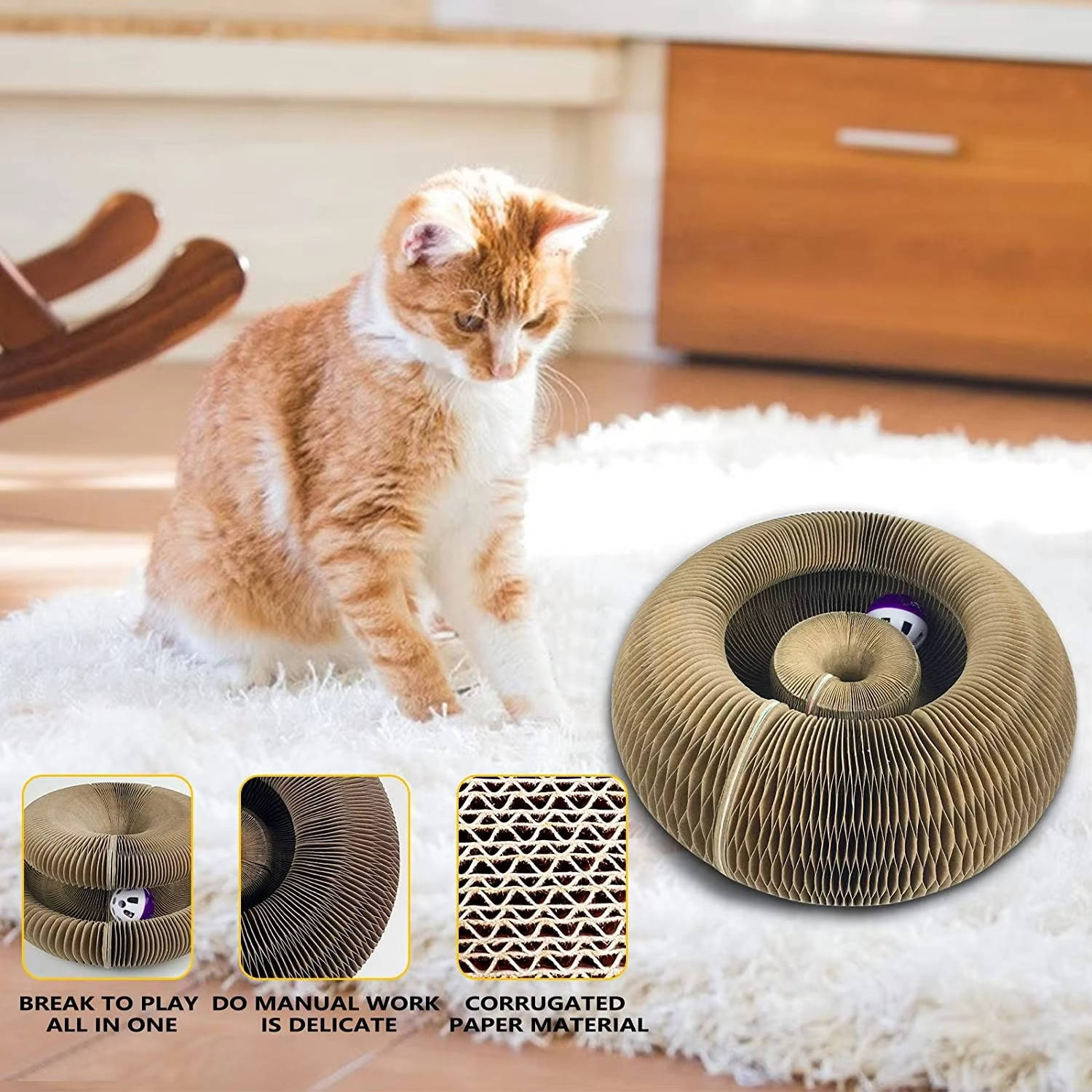 Cat Scratcher with Ball Track - product detail 3