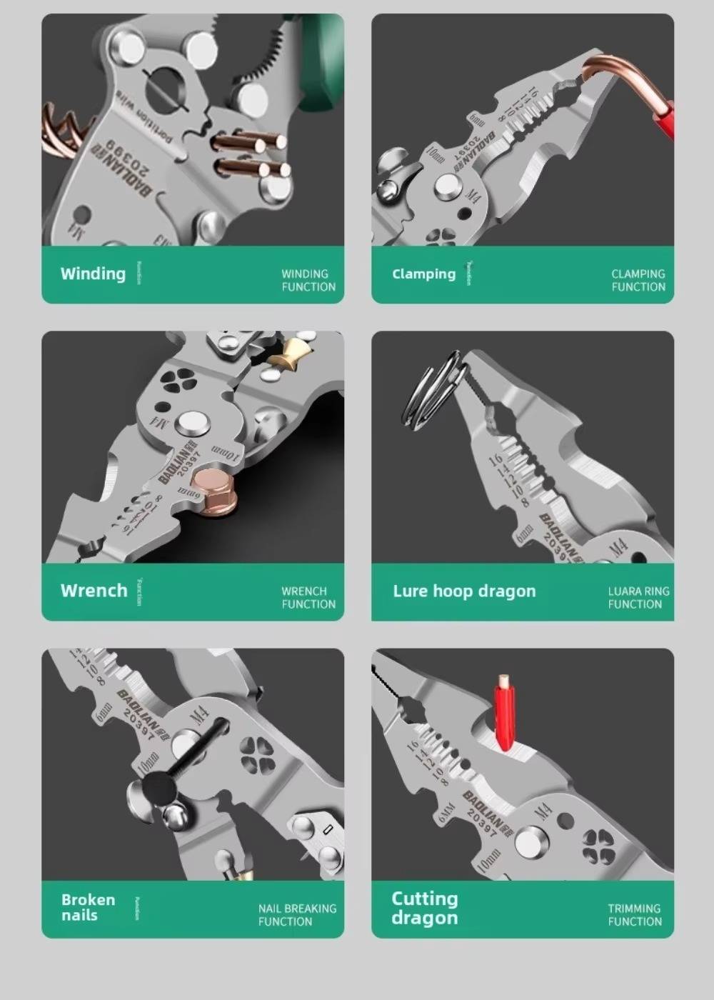 Multifunctional Wire Stripper Tool - product detail 12