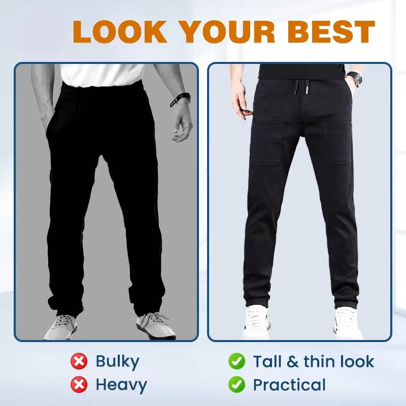 Men's High Stretch Cargo Pants with Pockets - product detail 10