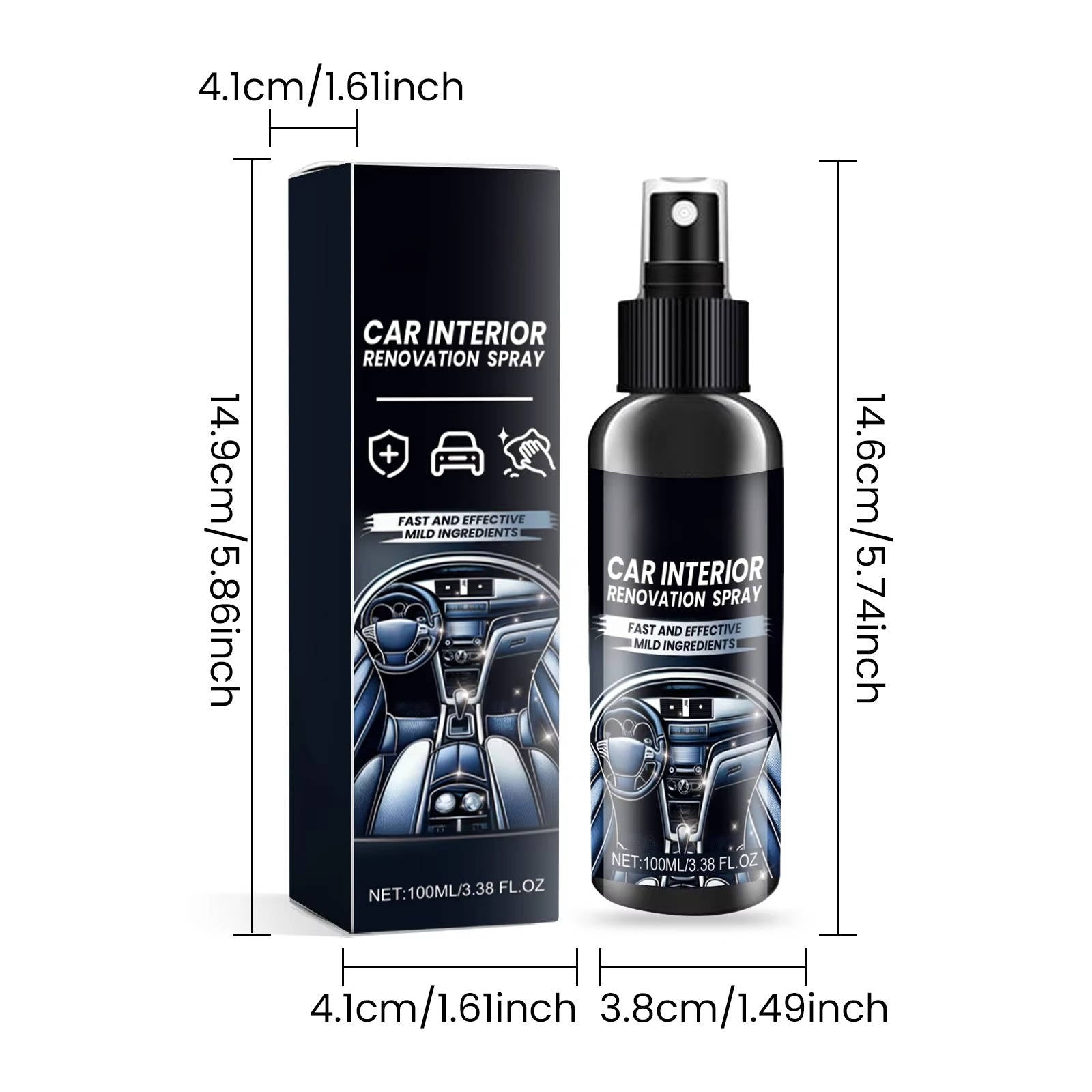 Professional Car Interior Cleaner Set of 3 - product detail 7