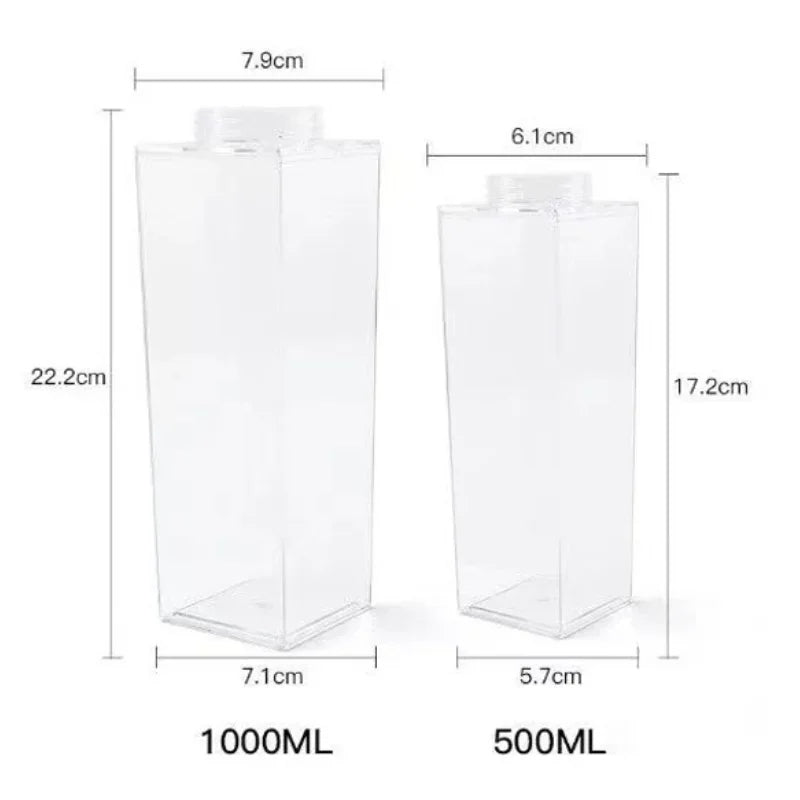 Transparent Milk Carton Water Bottle - product image 3
