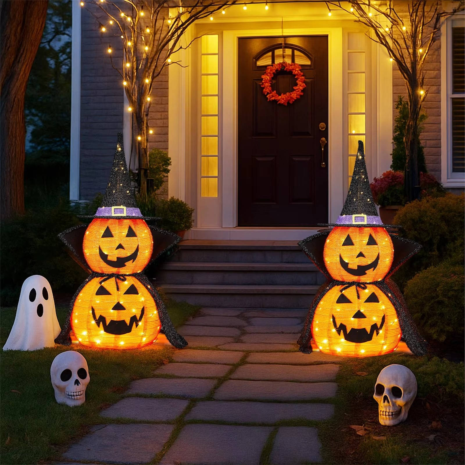 2 Pcs 3ft Halloween Collapsible Lighted In/Outdoor - product detail 2