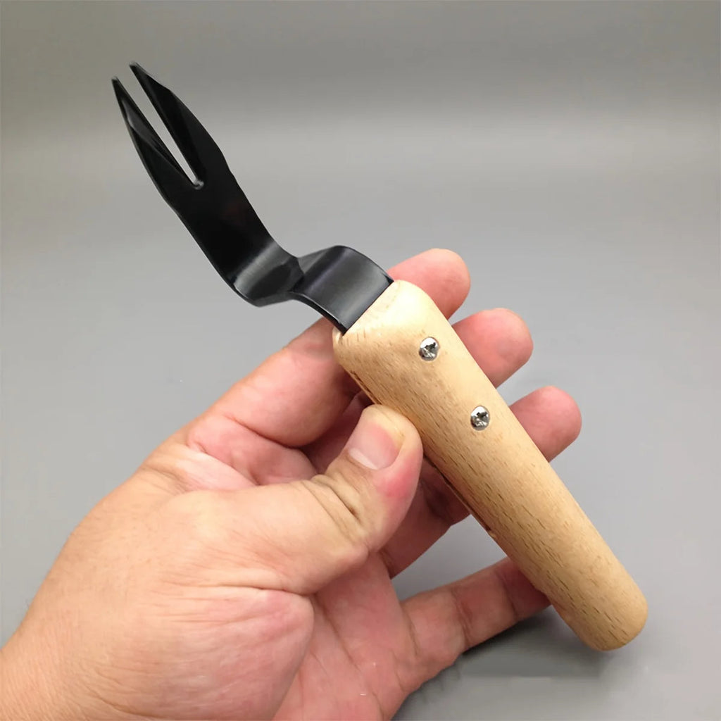 NOMOVA Stainless Steel Weed Puller Tool with Wooden Handle