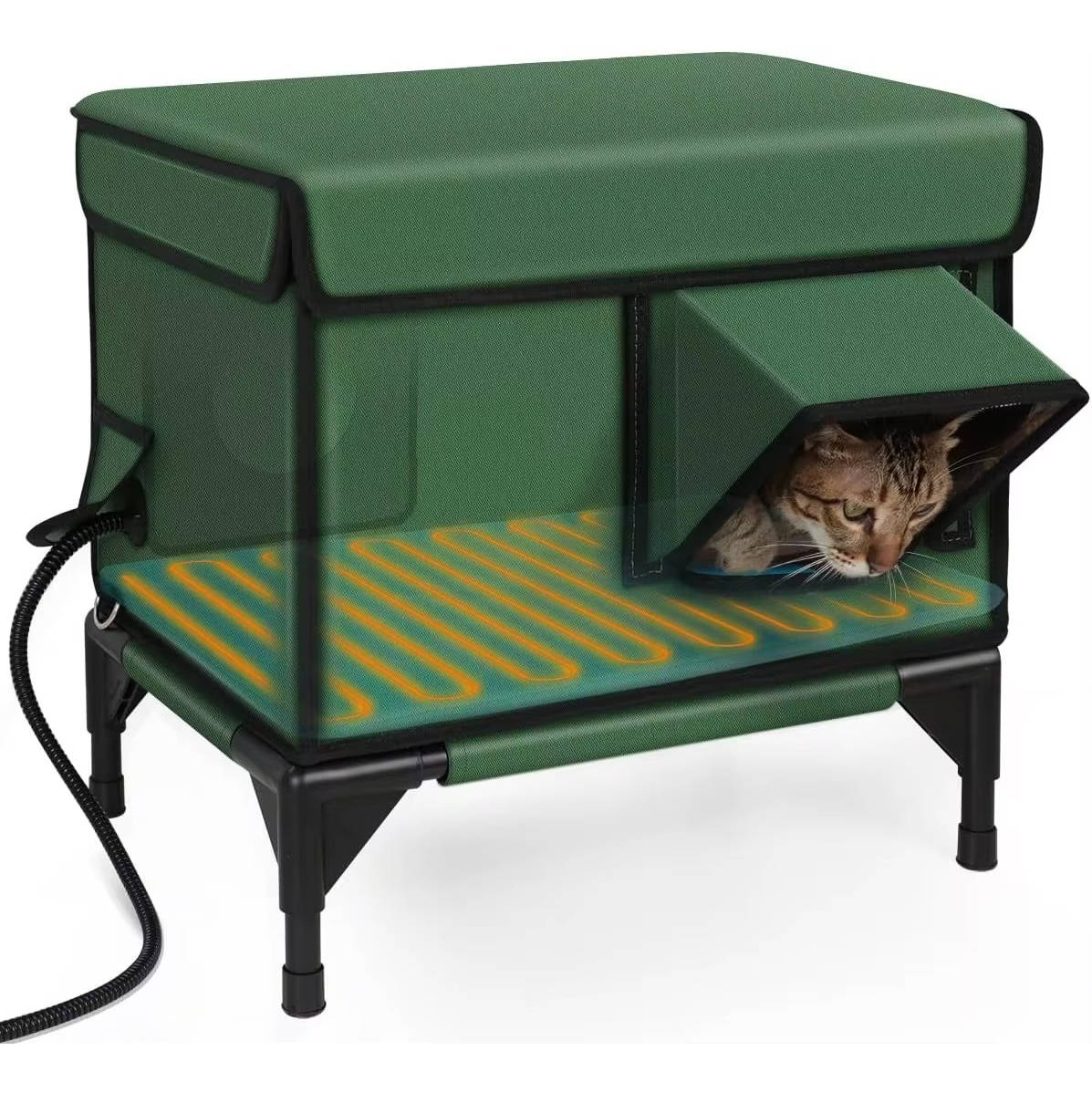 NOMOVA Heated Outdoor Cat House for Winter