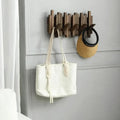 NOMOVA Natural Wood Coat Hook Rack Wall-Mounted Flip Down Coat Holder