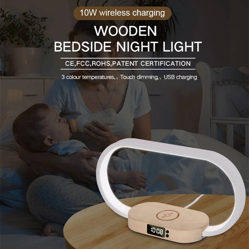 Alarm Clock with Wireless Charging and Night Light - product detail 3