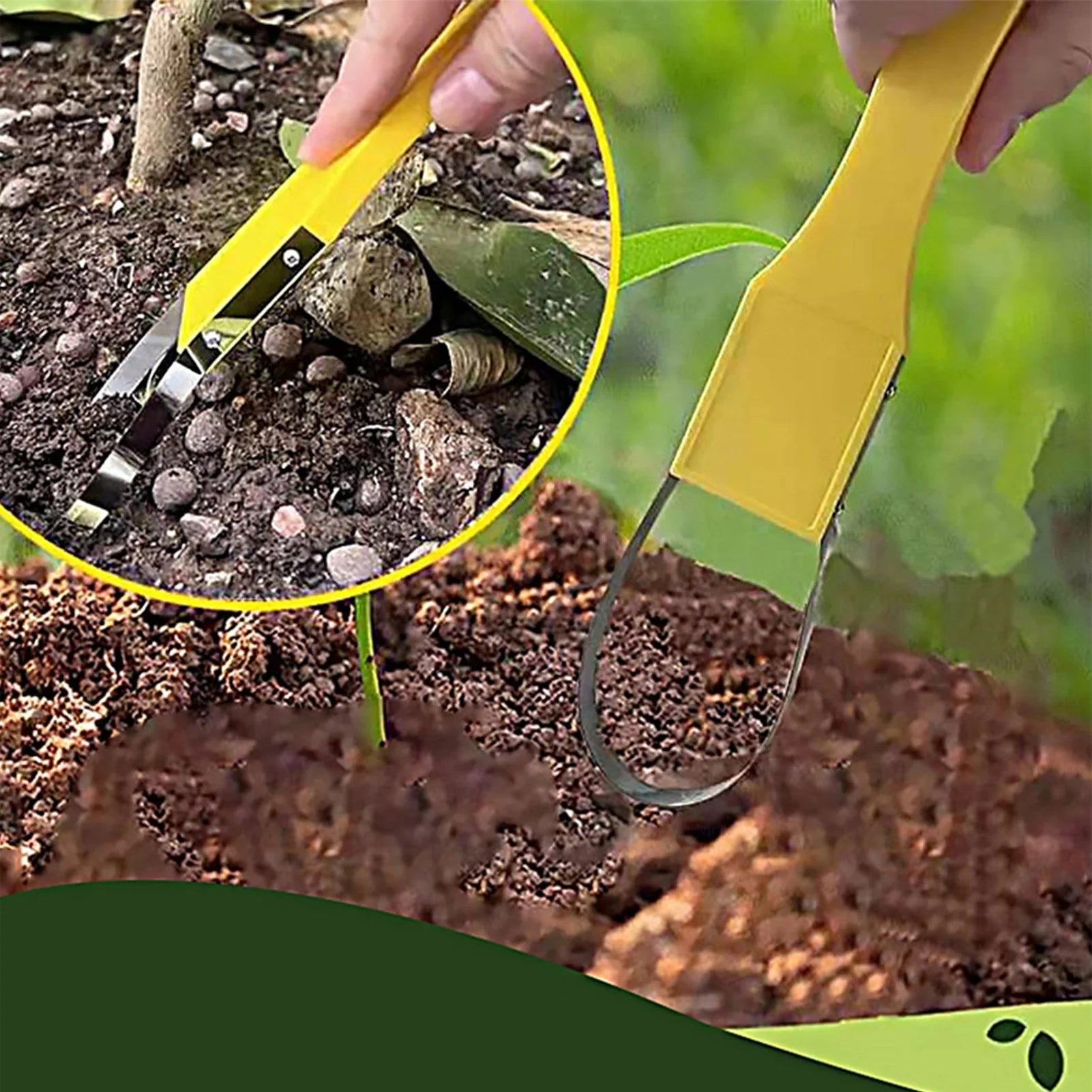 Portable Weeder Tool with Iron Loop Handle - product detail 2