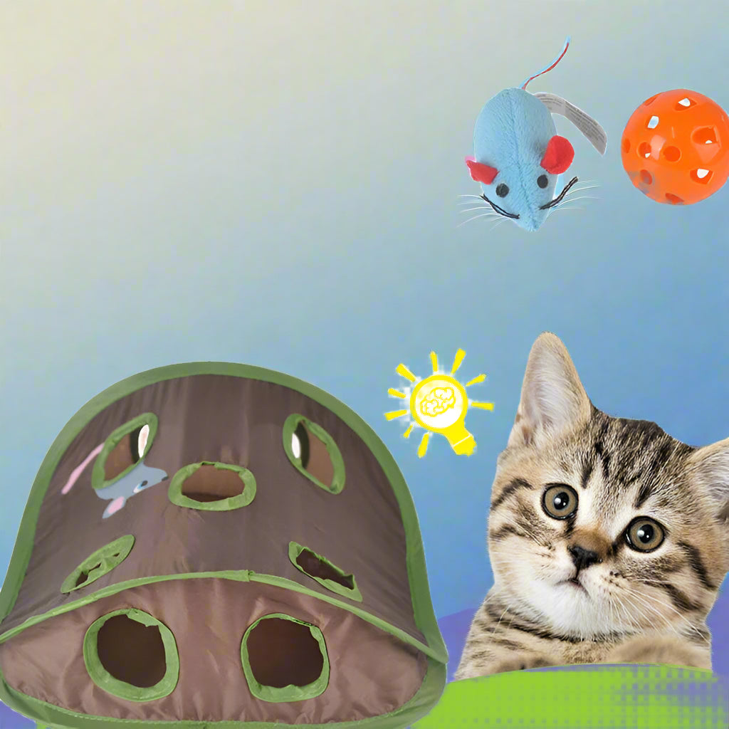 NOMOVA 9-Hole Tunnel Cat Mice Game