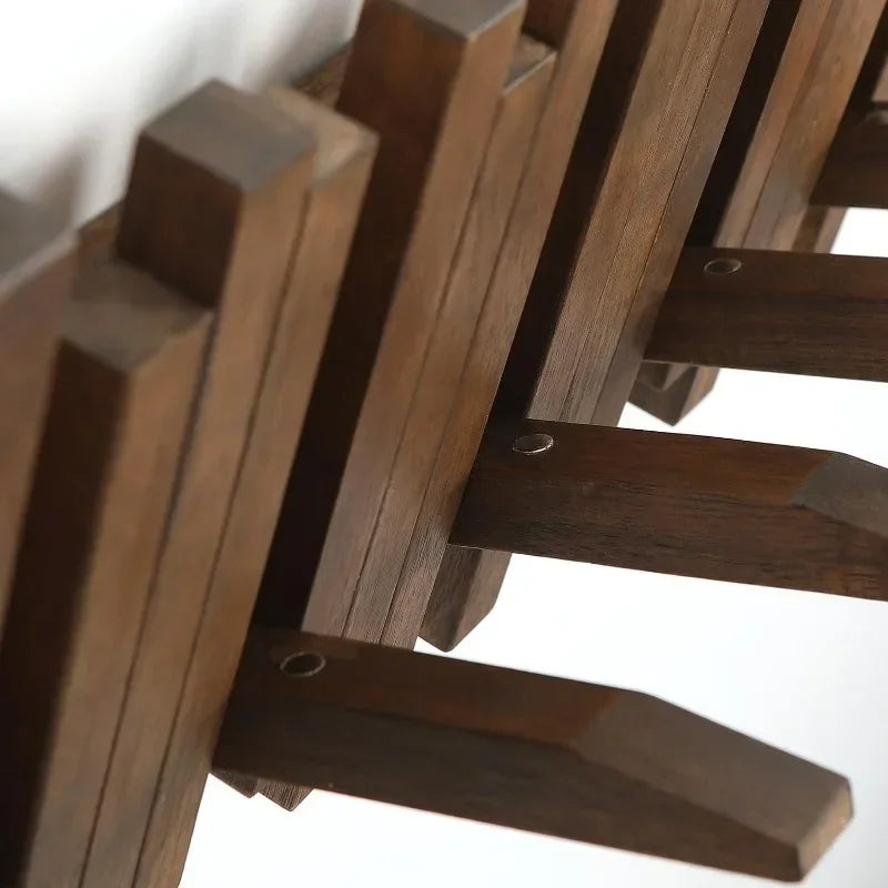 Natural Wood Coat Hook Rack Wall-Mounted Flip Down Coat - product detail 2