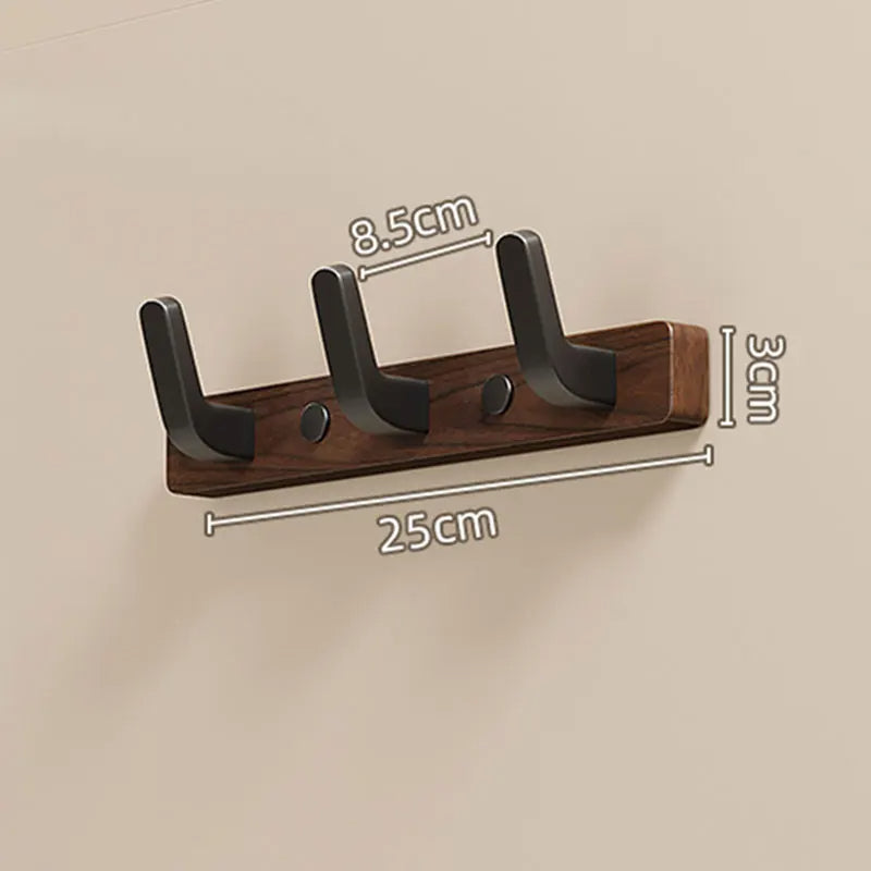 Minimalist Wall-Mounted Coat Hook with Wood & Metal Coat - product detail 4