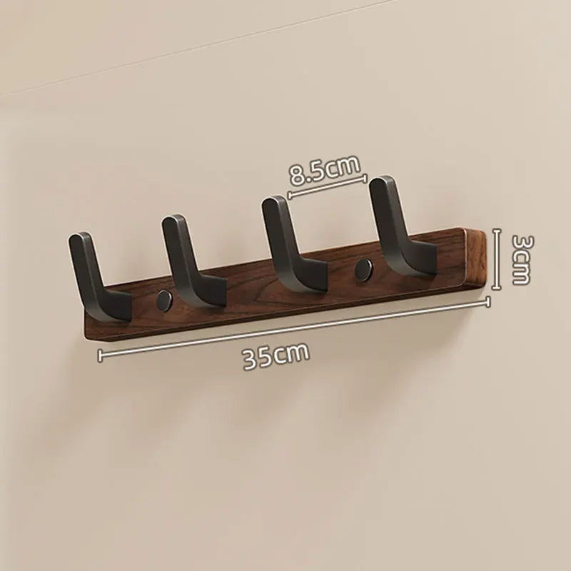 Minimalist Wall-Mounted Coat Hook with Wood & Metal Coat - product detail 5