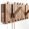 NOMOVA Rustic Wall-Mounted Coat Rack with 8 Flip Hooks