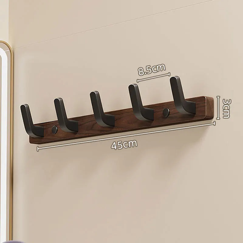 Minimalist Wall-Mounted Coat Hook with Wood & Metal Coat - product detail 7